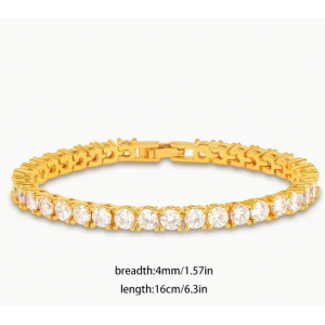 925 실버 여성용 모이사나이트 팔찌