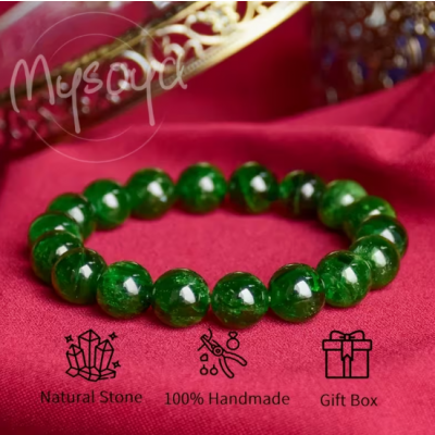 MYSOYA 핸드메이드 천연 디오프사이드 팔찌