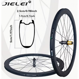 로드 바이크용 60T 라쳇 700C V 브레이크 50mm 딥 카본 휠세트