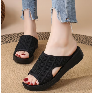 슬립온 오픈토 마사지 깔창 슬리퍼