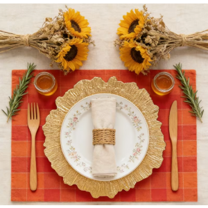 골드 플라스틱 차저 플레이트