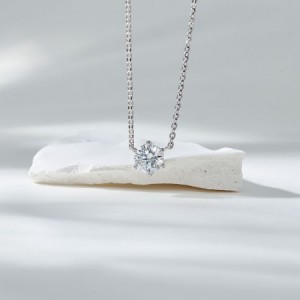 1캐럿 모이사나이트 목걸이 6프롱