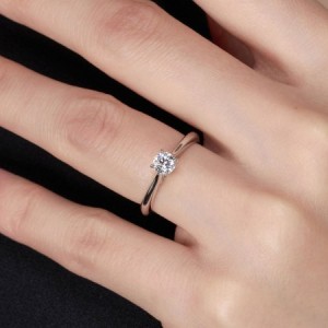 3부 랩 다이아몬드 반지 4프롱