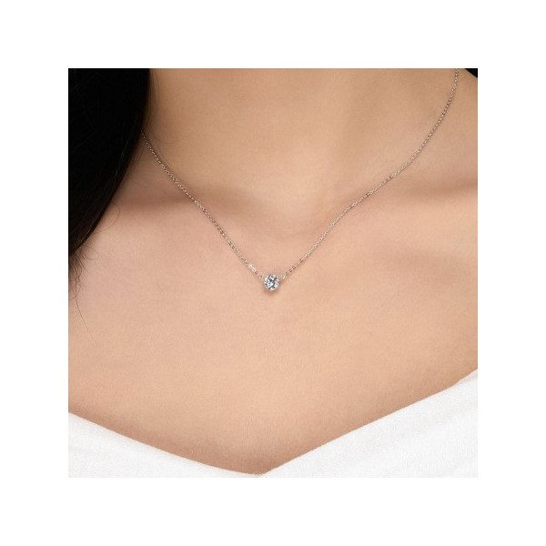 5부 랩 다이아몬드 목걸이 6프롱