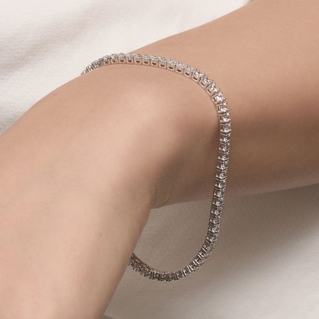 모이사나이트 다이아몬드 테니스 팔찌 4발 2.5mm